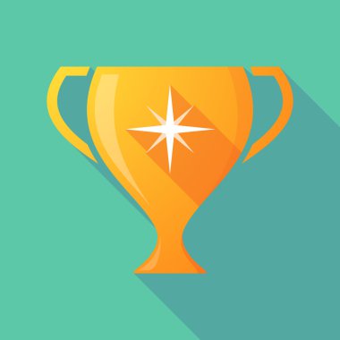 Uzun bir ışıltı ile gölge kupa simgesi