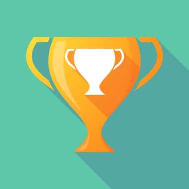 Uzun bir fincan ile gölge kupa simgesi