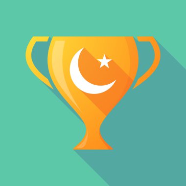 Uzun gölge kupa simgesi islam işareti