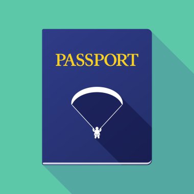 Uzun gölge pasaport bir yamaçparaşütü ile