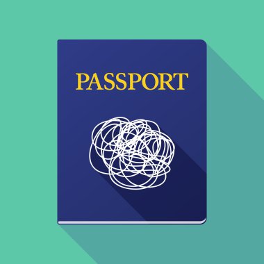 Uzun gölge pasaport bir doodle ile