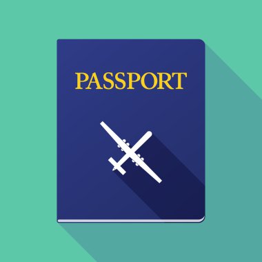 Uzun bir savaş uçağı ile gölge pasaportu