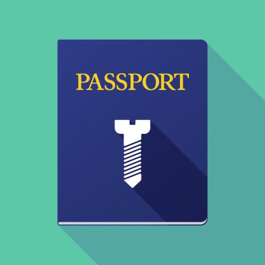 Uzun gölge pasaport bir vida ile