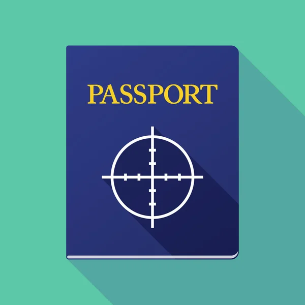십자형 긴 그림자 여권 — 스톡 벡터