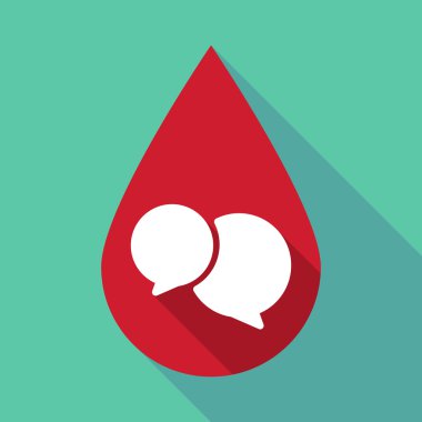 Uzun gölge kan damlası komik balonları