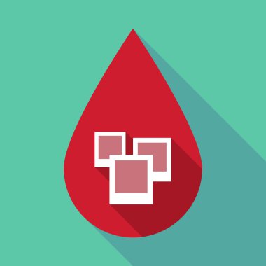 Uzun gölge kan damlası ile bir kaç fotoğraf