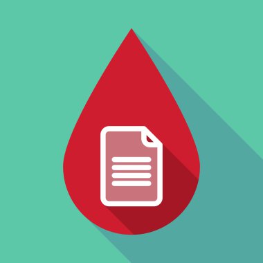 Uzun gölge kan damlası bir belge ile