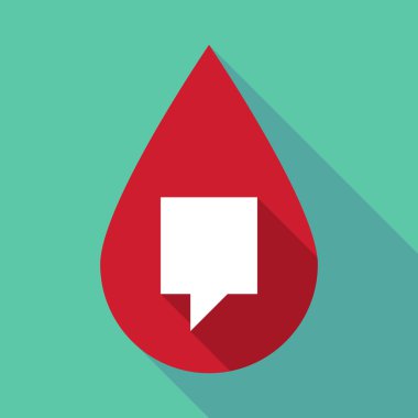 Uzun gölge kan damlası bir araç ipucu ile