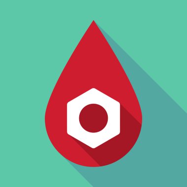 Uzun gölge kan damlası bir somun