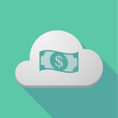 Bir dolarlık banknot kadar gölge bulut simgesi