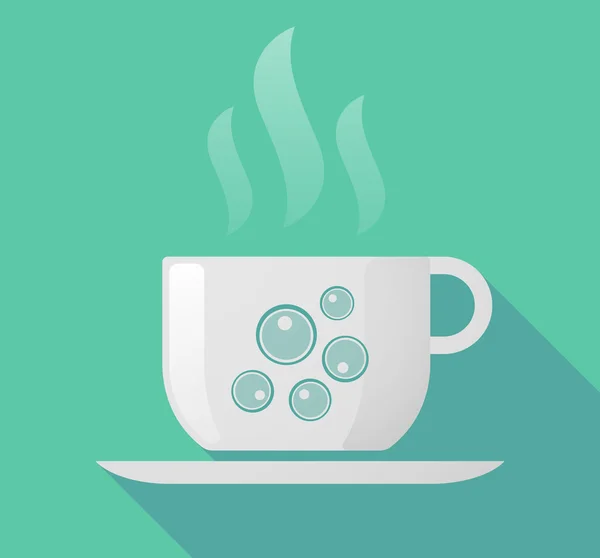 Longue tasse d'ombre de café aux ovocytes — Image vectorielle