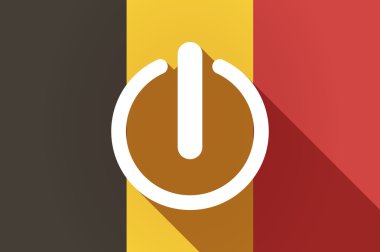 Uzun bir kapama düğmesi ile gölge Belçika bayrağı