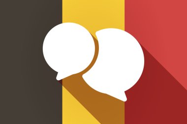 Uzun gölge Belçika bayrağı komik balonları