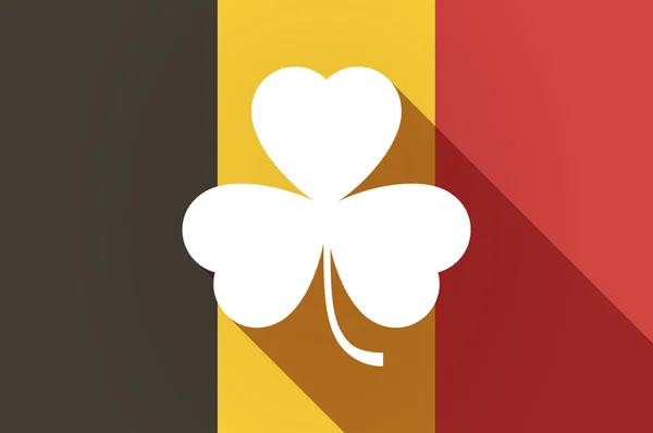 クローバーの長い影ベルギーの旗 — ストックベクタ