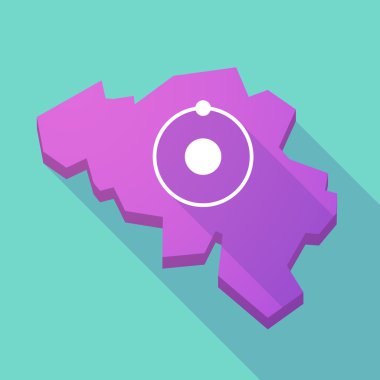 Belçika uzun gölge Haritası ile bir atom