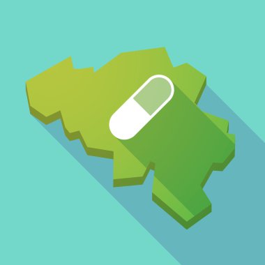 Belçika uzun gölge Haritası bir hap ile