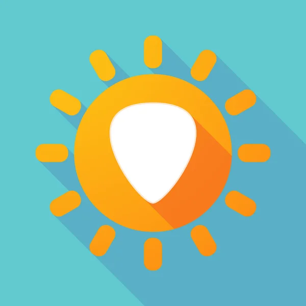 Sol de sombra larga con plectro — Vector de stock