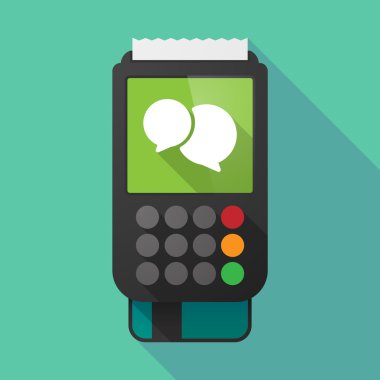 Uzun gölge dataphone komik balonları