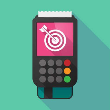 Uzun gölge dataphone bir dart tahtası ile