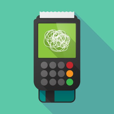 Uzun gölge dataphone bir doodle ile