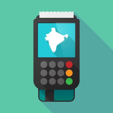 Hindistan Haritası ile uzun gölge dataphone