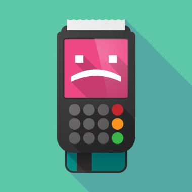 Uzun gölge dataphone üzgün metin yüzü olan