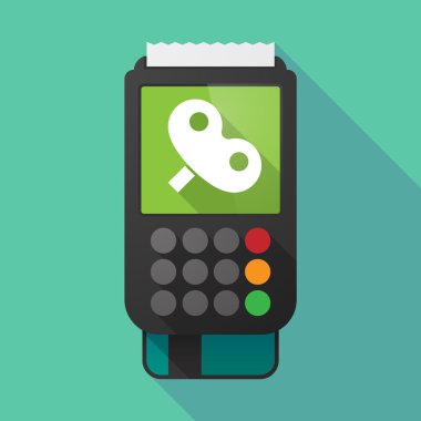 Uzun gölge dataphone bir oyuncak krank ile