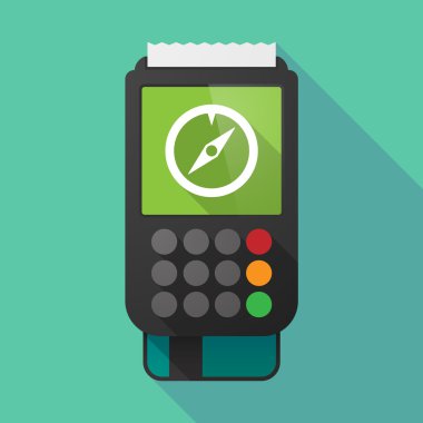 Uzun gölge dataphone bir pusula ile