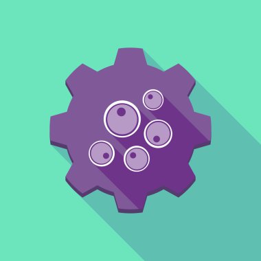 Uzun gölge dişli simgesini yumurta ile