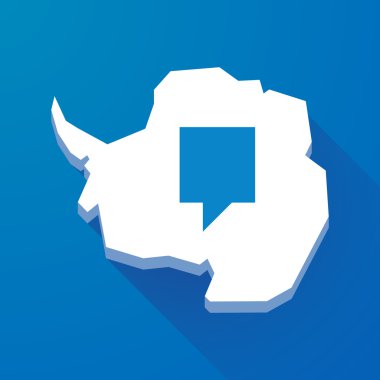 Antarktika kıtası bir araç ipucu ile uzun gölge Haritası