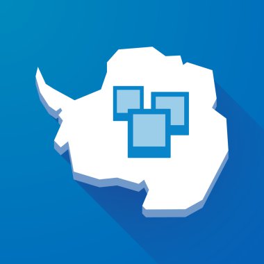 Antarktika kıtası bir kaç fotoğraf ile uzun gölge Haritası