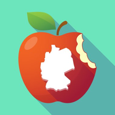 Uzun gölge Kırmızı elma ile Almanya Haritası