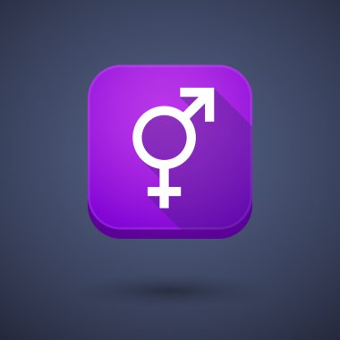 Uzun gölge app düğmesini bir bigender ile kare