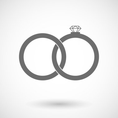 İki gümrüklü alyans izole vektör çizim