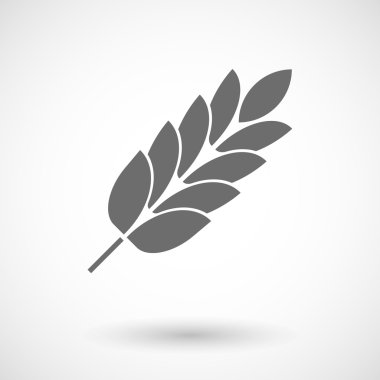 Bir buğday bitki simgesi izole vektör çizim