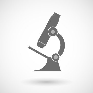 Bir mikroskop simgesi izole vektör çizim