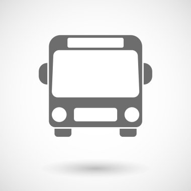 Bir otobüs simgesi izole vektör çizim