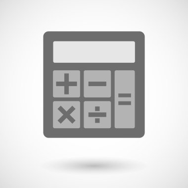 Bir hesap makinesi izole vektör çizim