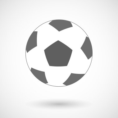 bir futbol topu izole vektör çizim