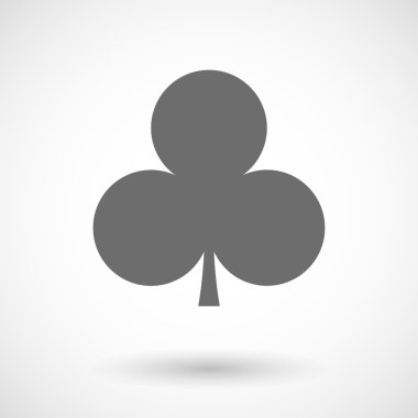 Club poker oyun kağıdı s izole vektör çizim