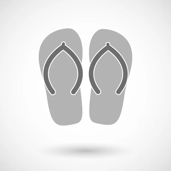 Isolated vector illustration of   a pair of flops — Stock Vector