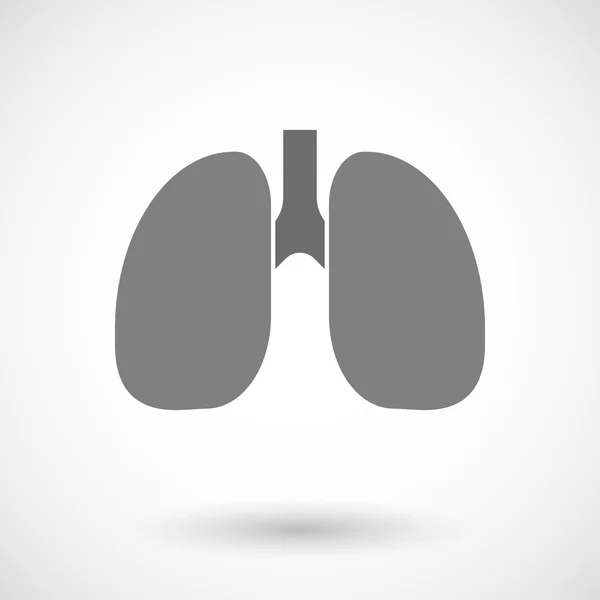Illustration vectorielle isolée d'une icône pulmonaire humaine saine — Image vectorielle