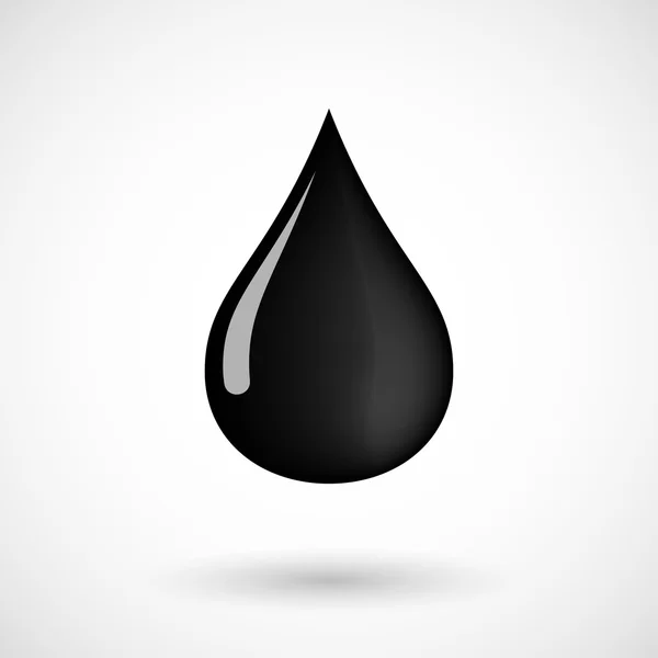 Ilustración vectorial aislada de un icono de gota de aceite — Vector de stock