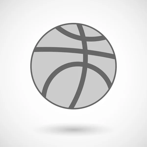 Ilustración vectorial aislada de una pelota de baloncesto — Vector de stock