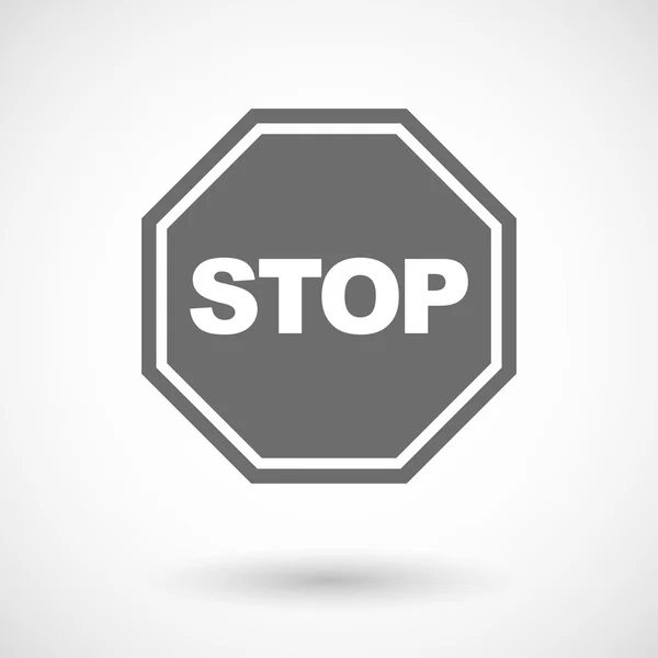 Geïsoleerde vectorillustratie van een stop signaal — Stockvector
