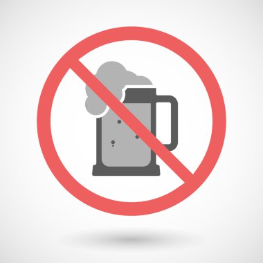 Yasak vektör sinyal bir bira kavanoz simgesiyle