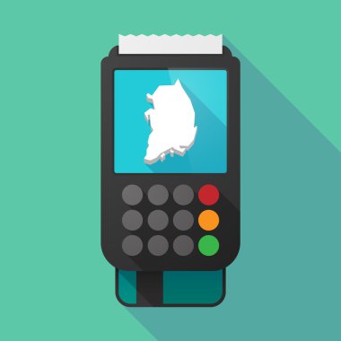 Uzun gölge dataphone ile Güney Kore Haritası