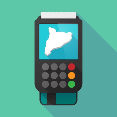 Catalonia Haritası ile uzun gölge dataphone