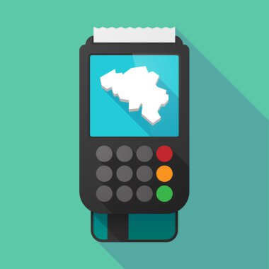 Uzun gölge dataphone ile Belçika Haritası