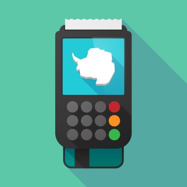 Antarktika Haritası ile uzun gölge dataphone 